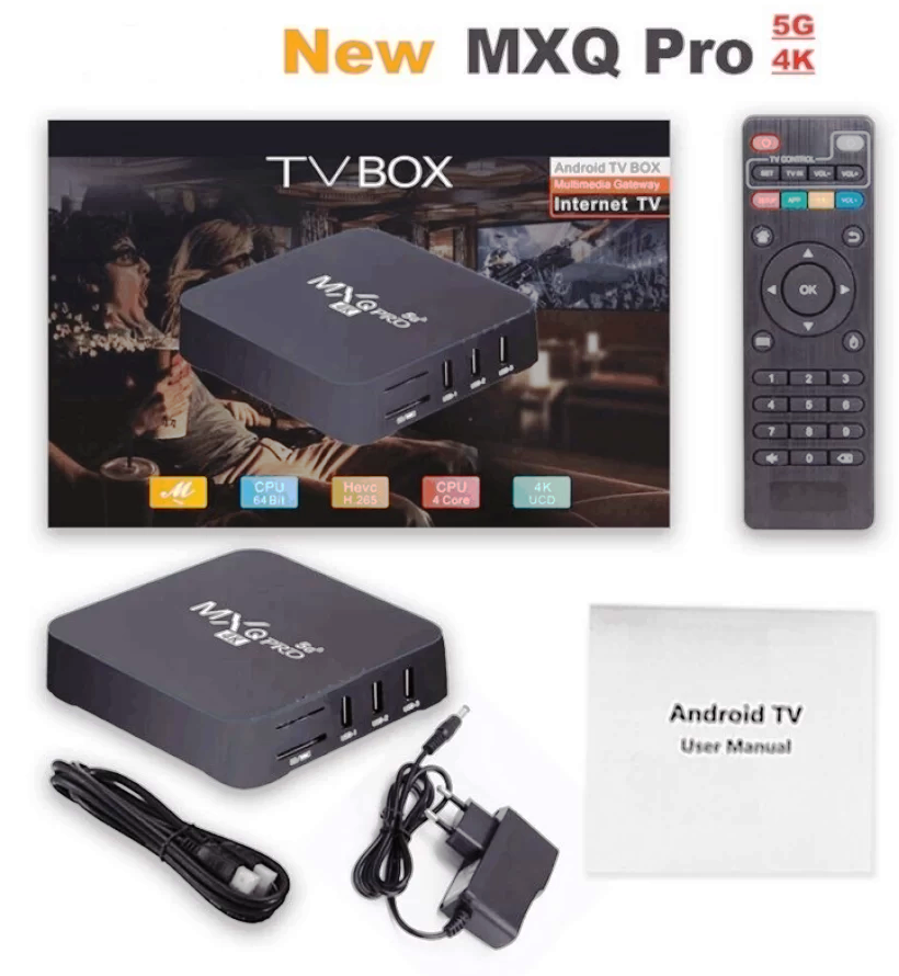 Смарт Android TV Box MXQ Pro 5G 4К, Android 11.1, Dual WiFi, 8GB RAM, 128GB + 512GB ROM, ТВ бокс