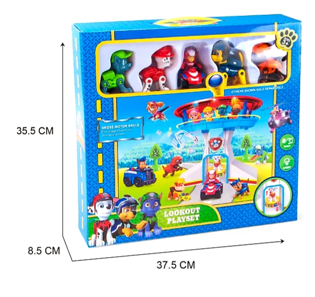 Контролна кула КУЧЕНЦАТА наблюдателница с 4 кученца и МОМЧЕ с ATV, база