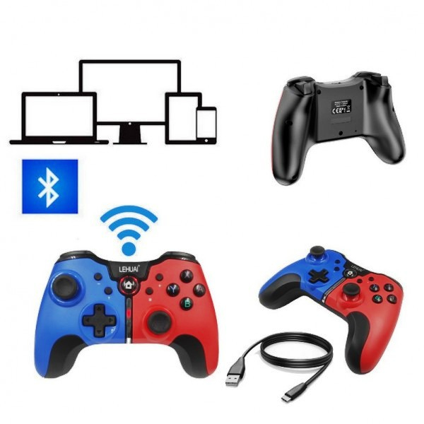 Безжичен джойстик LEHUAI с Bluetooth , съвместим с  лаптоп, телевизор, компютър, Windows и Android устройства