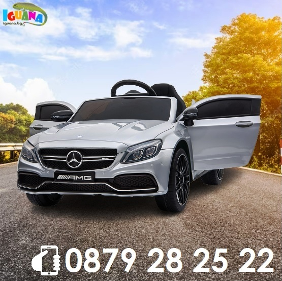 Акумулаторна кола Mercedes Benz C63 AMG, 12V, с меки гуми, отварящи се врати | IGUANA.BG