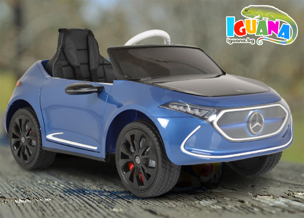 Акумулаторна кола Mercedes Benz EQA, Син металик, 12V, с меки гуми, отварящи се врати | Iguana.bg