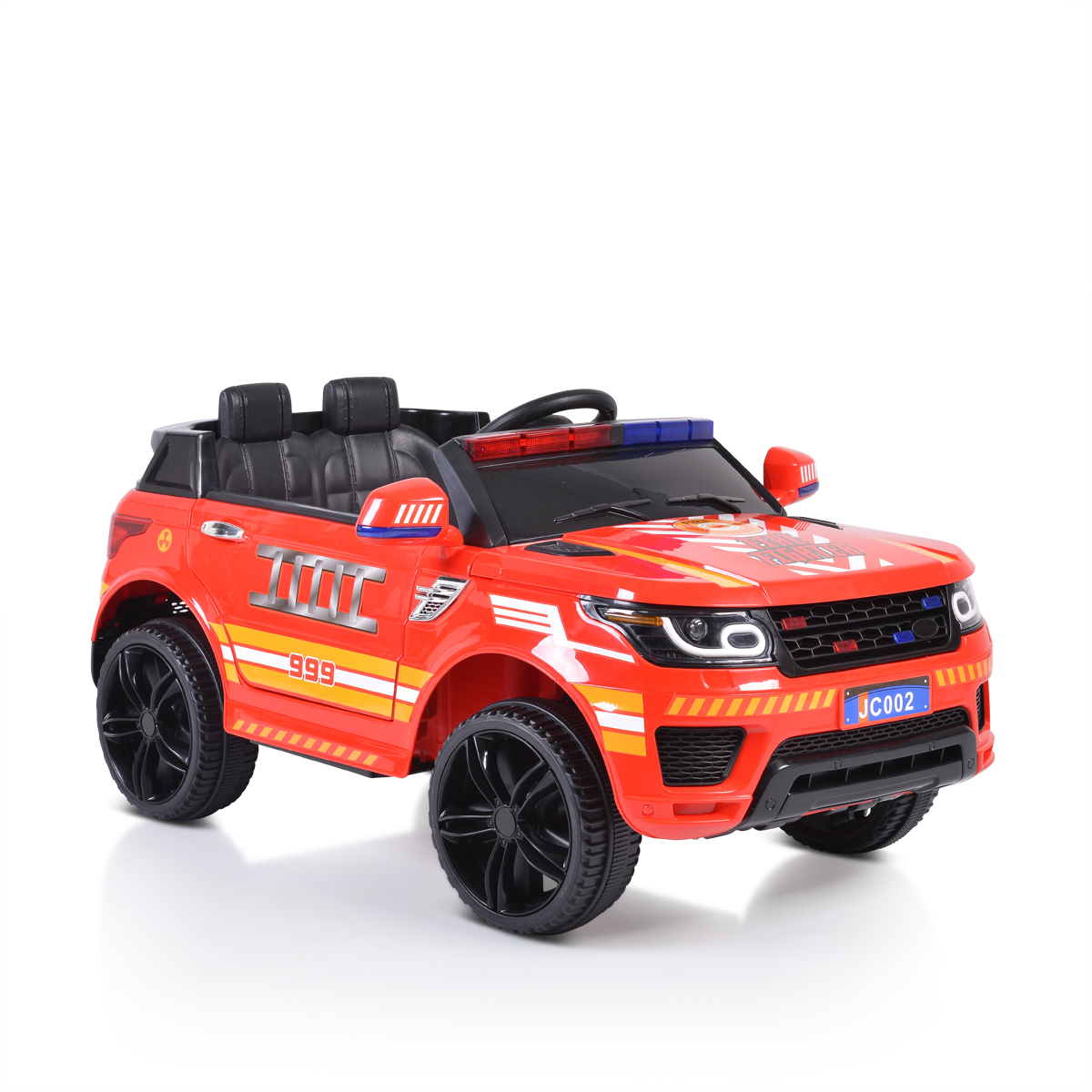 Акумулаторен джип SQUAD JC002 Оранж 12V, Предни и сигнални светлини, отварящи се врати | Iguana.bg