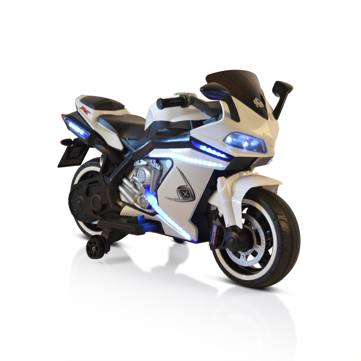 Акумулаторен мотор SPORT Бял, 12V предни и задни светлини | Iguana.bg