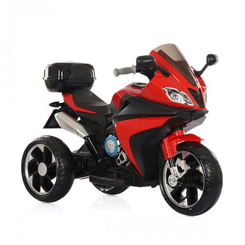 Акумулаторен мотор KARACHI Червен, с три гуми и предни светлини | Iguana.bg