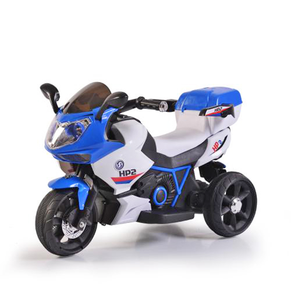 Акумулаторен мотор HP2 Син с три гуми и предни светлини | Iguana.bg