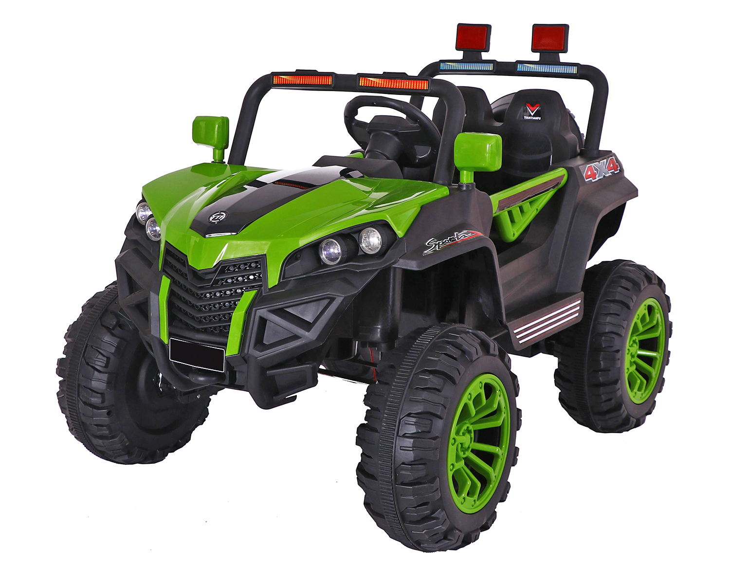 Акумулаторна кола Canario Зелен, функция люлка, отварящи се врати | Iguana.bg