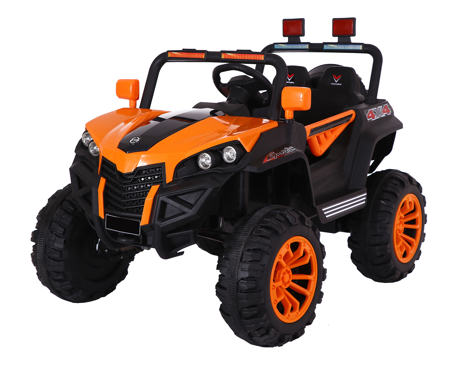 Акумулаторна кола Canario Оранжев, функция люлка, отварящи се врати | Iguana.bg