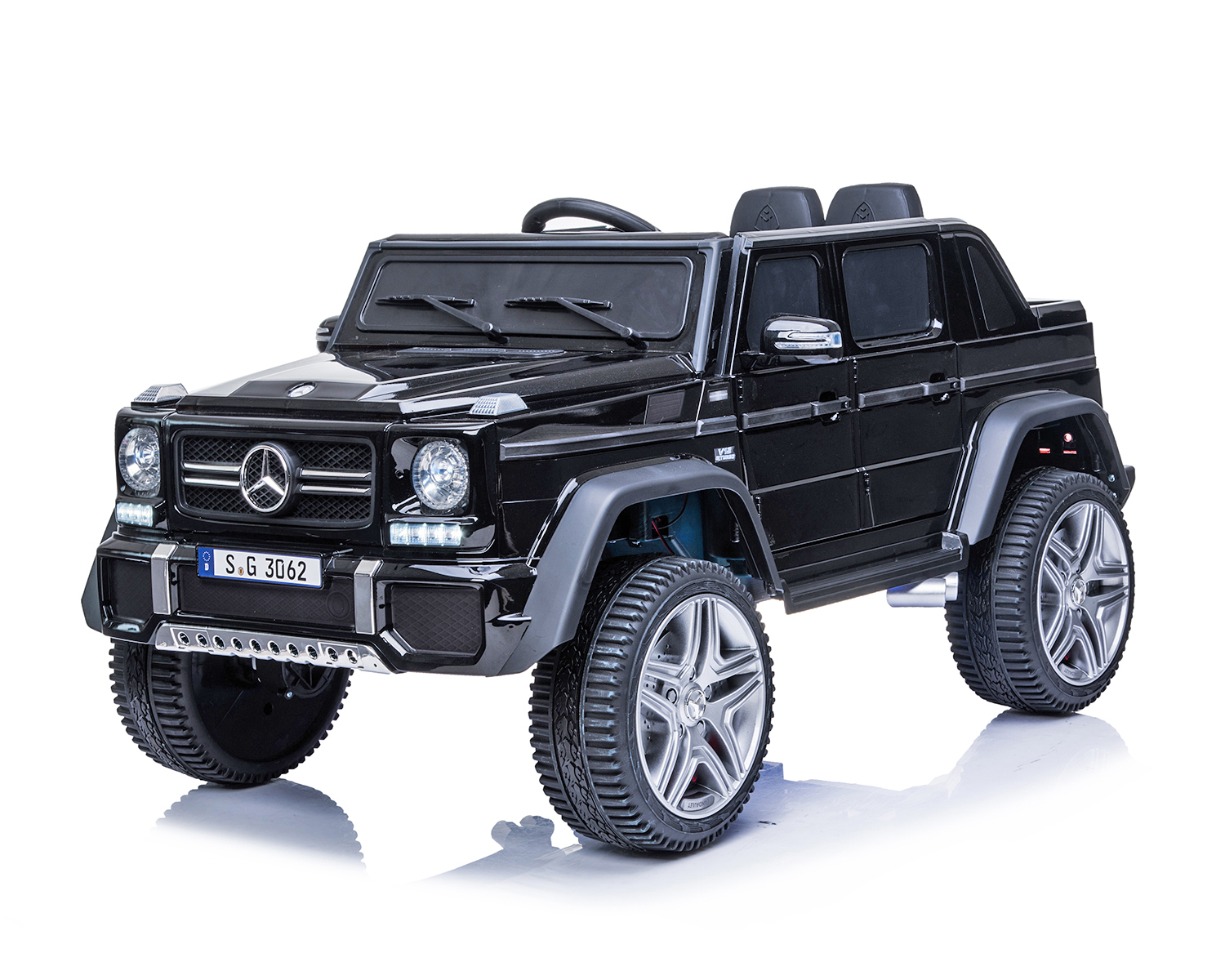 Лицензиран Акумулаторен джип Mercedes Benz Maybach G650S 12V, Черен металик и отварящи се врати | Iguana.bg