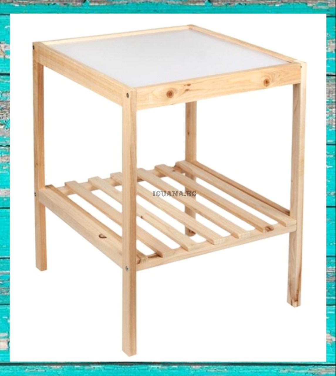 Помощна дървена масичка 36х34.5х45см