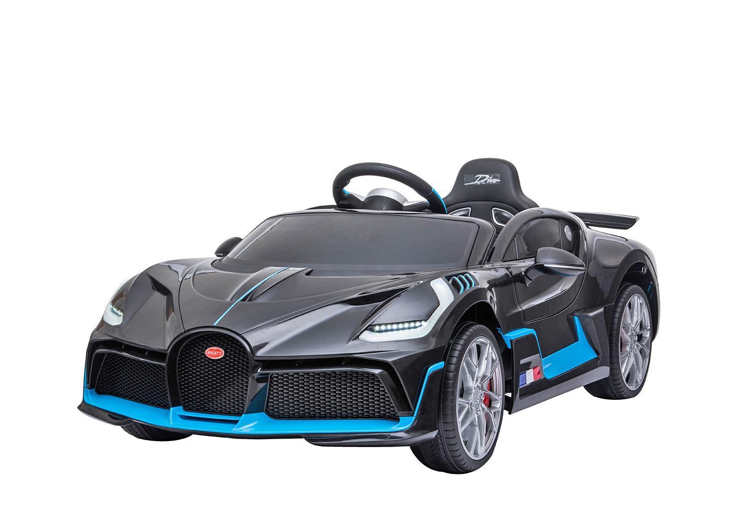 Лицензирана Акумулаторна кола Bugatti Divo 12V, Черна, отварящи се врати и скорости | Iguana.bg