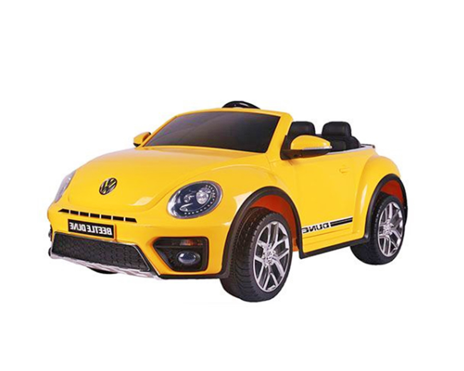 Лицензирана Акумулаторна кола Volkswagen Beetle Жълта, 12V с две места и Bluetooth | Iguana.bg