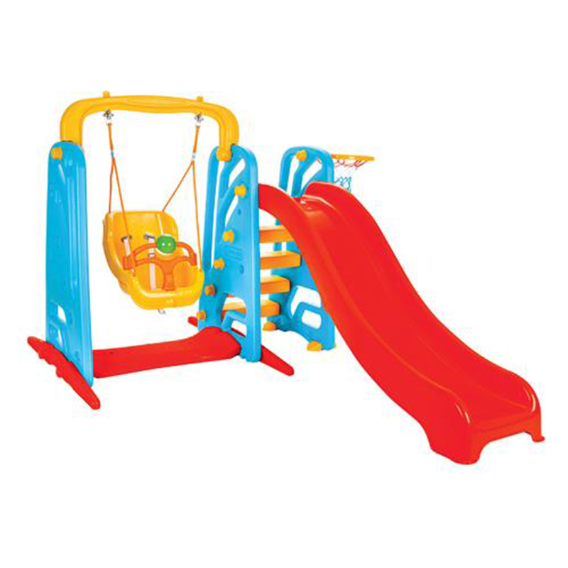 Детска Пързалка с Люлка и Баскетболен кош WAVY, за деца до 35кг | Iguana.bg