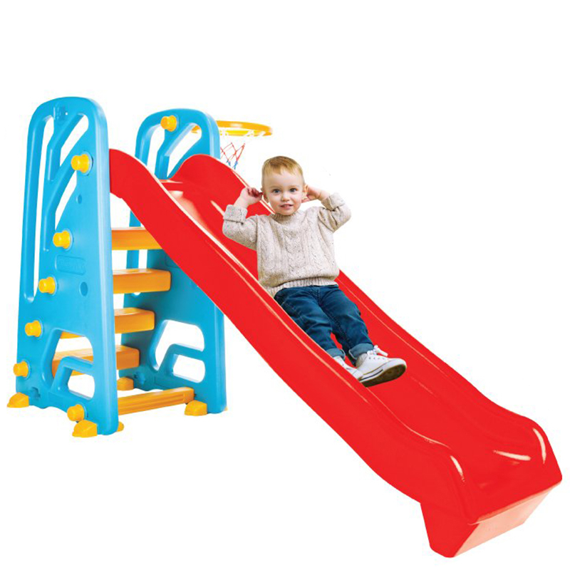 Детска Пързалка с баскетболен кош, за деца до 20кг, дължина на улея 152см | Iguana.bg