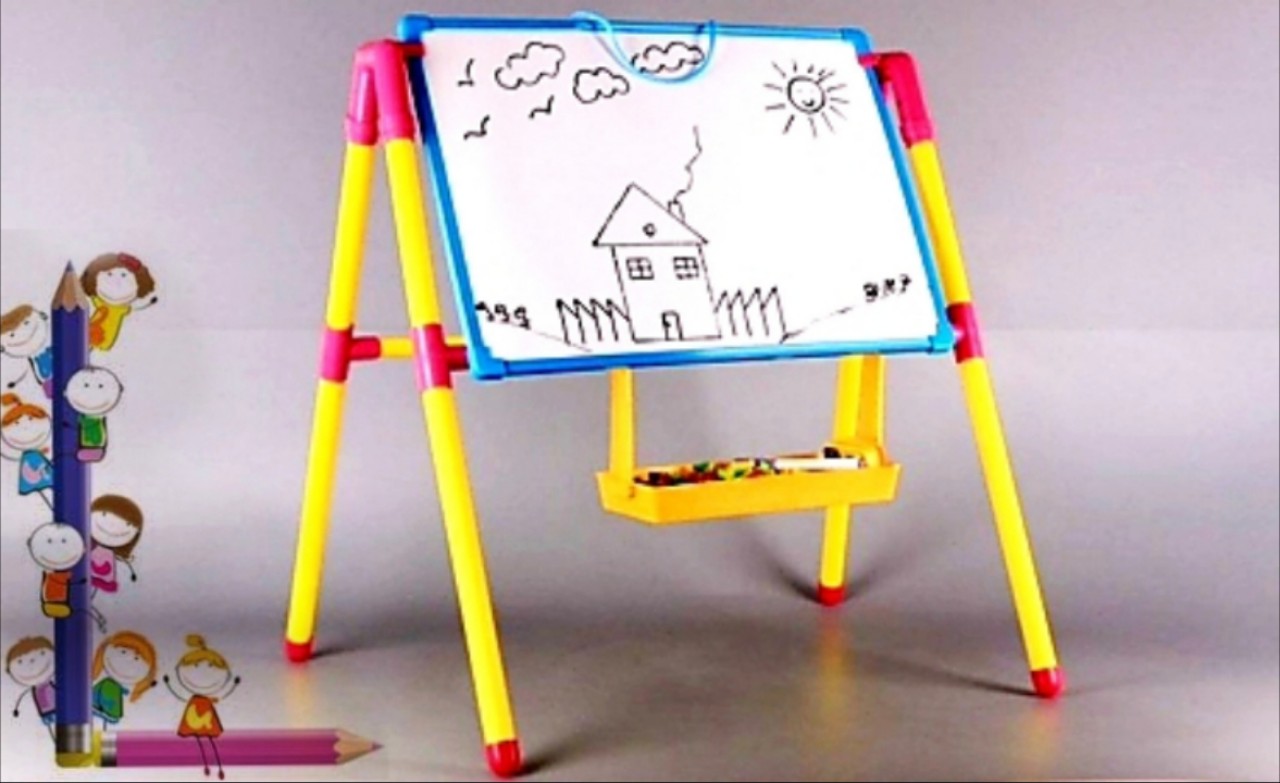 Магнитна дъска 2в1 за рисуване и писане c магнитни бyĸви нa БЪЛГАРСКИ ЕЗИК