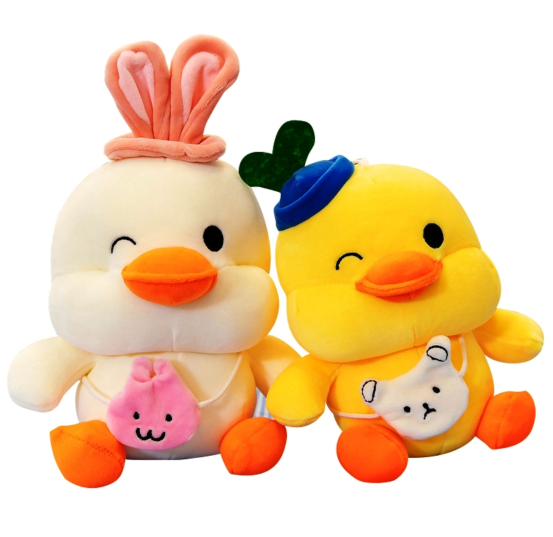 Плюшено Пате с шапка, 25см, два цвята