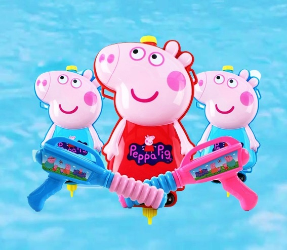 Воден пистолет Прасенце с раница-резервоар 2в1, 26см