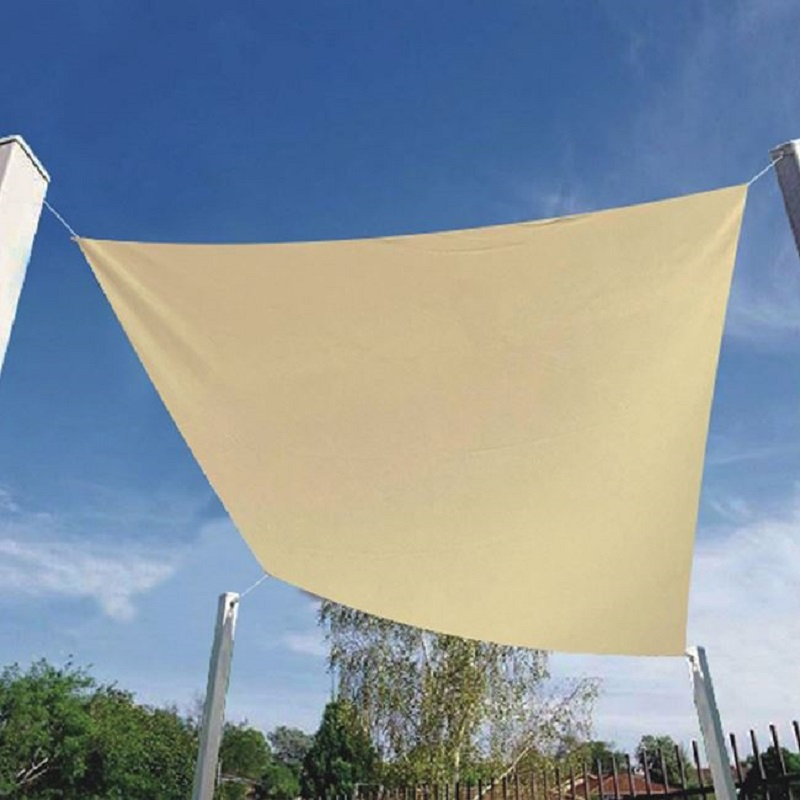 Квадратна тента 3 х 3м, Бежова, с монтажни въжета, за площ до 9 кв.м | Iguana.bg