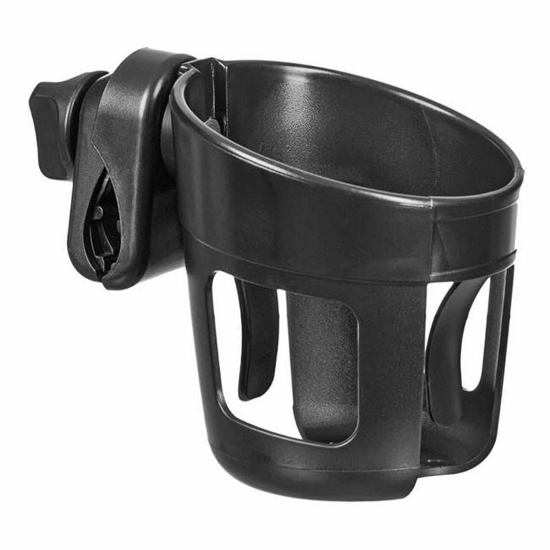 Поставка за чаши за бебешка количка, Пластмасова стойка за бутилки, Черна, 10,5х11,5х16см | Iguana.bg