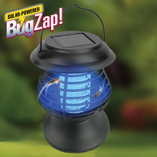 Соларен фенер и Уред против насекоми 2 в 1, бяла LED светлина и UV лъчи | Iguana.bg