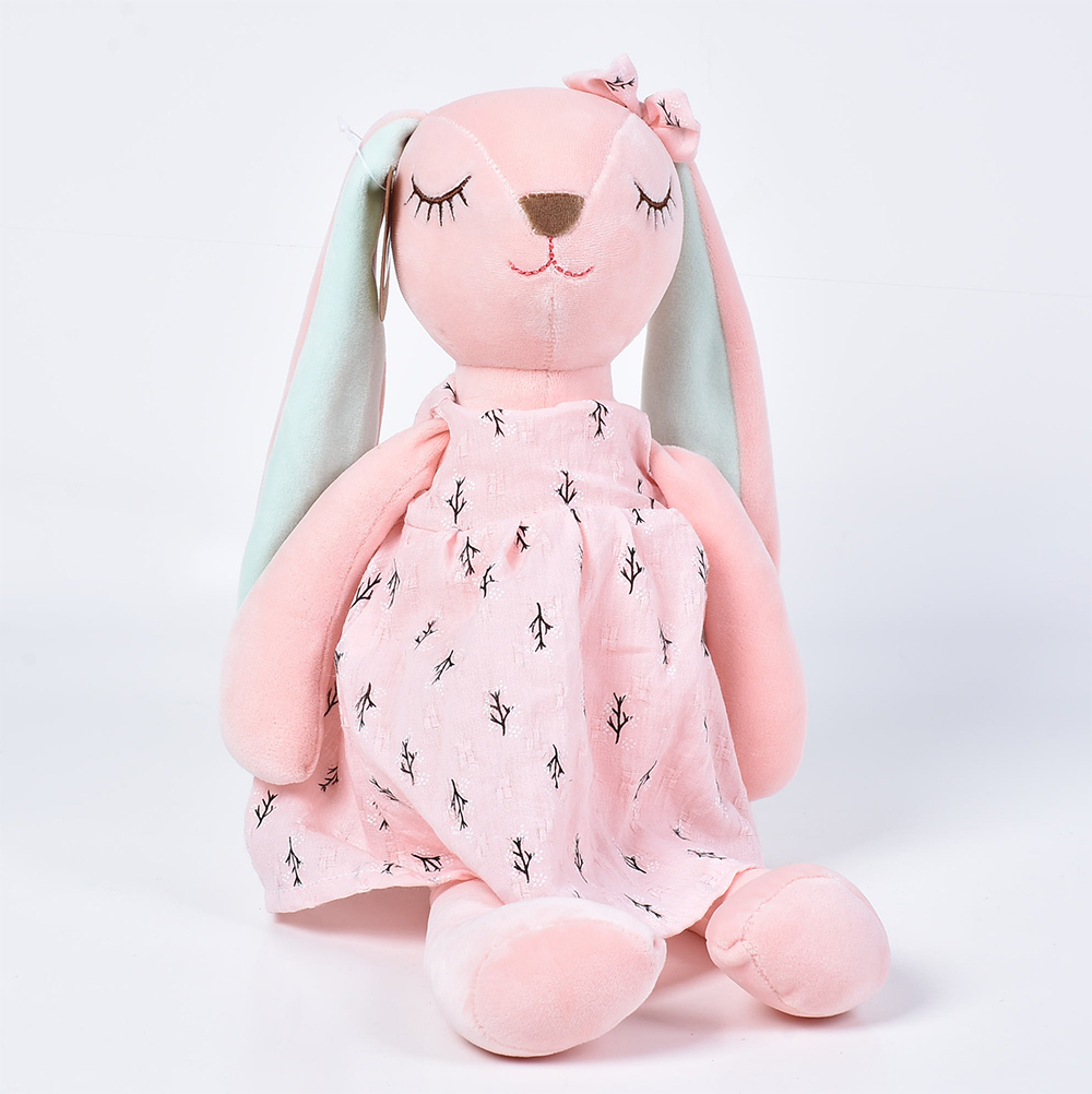 Плюшен заек с рокля и дълги уши, 42см | Iguana.bg