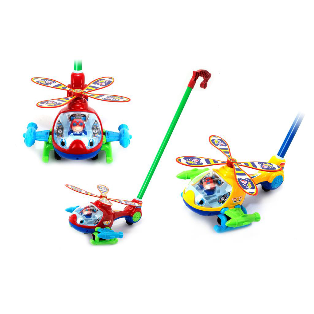 Карачка за бутане Хеликоптер с човече, звъни и трака