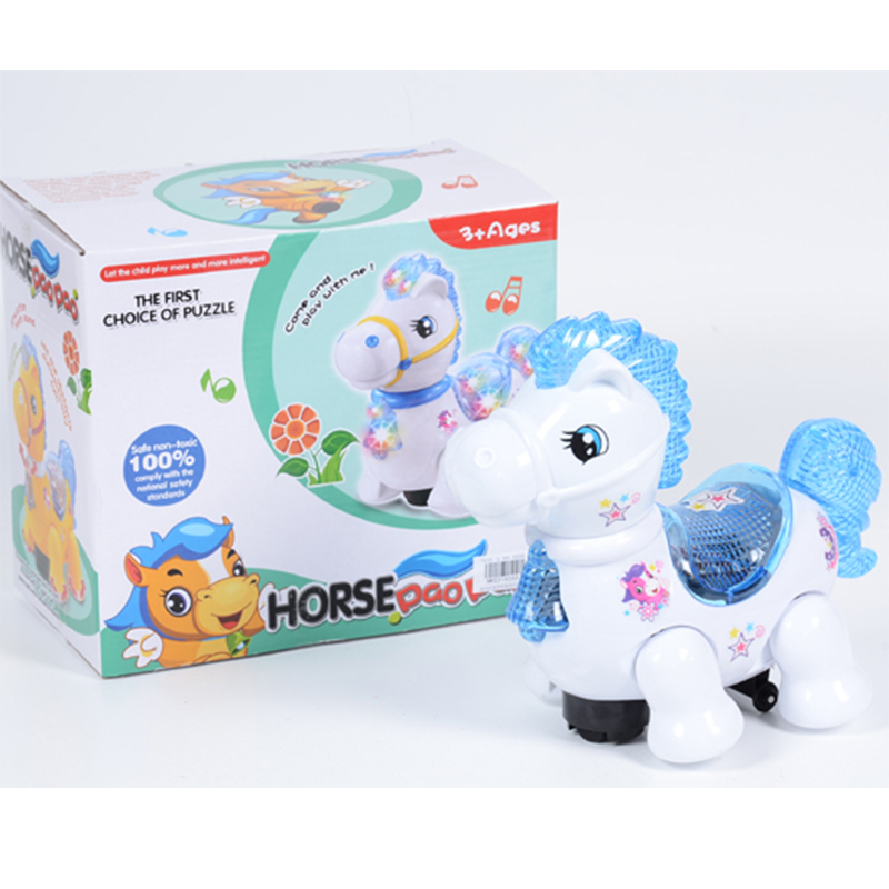 Бебешка музикална играчка конче, движение, светлини и звуци