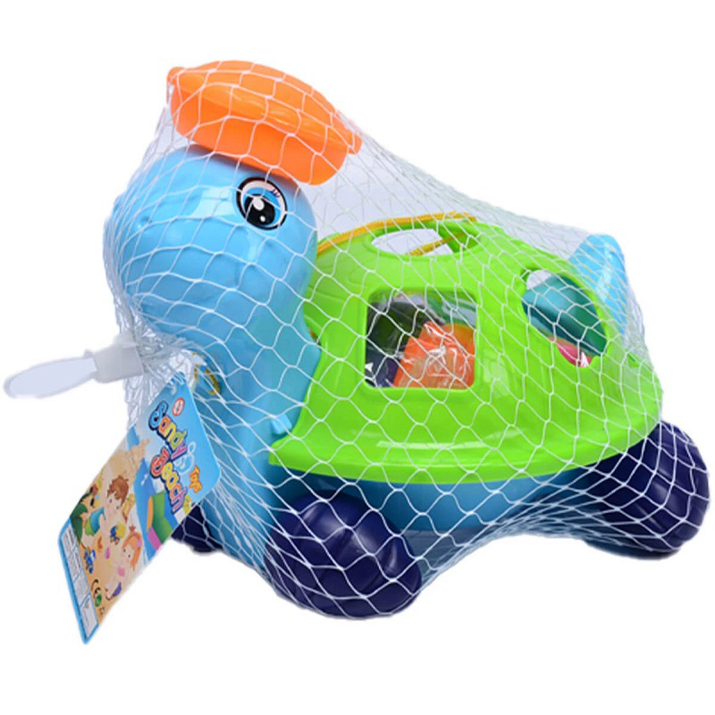 Занимателен сортер костенурка с 6 цветни формички, крачета-колелца