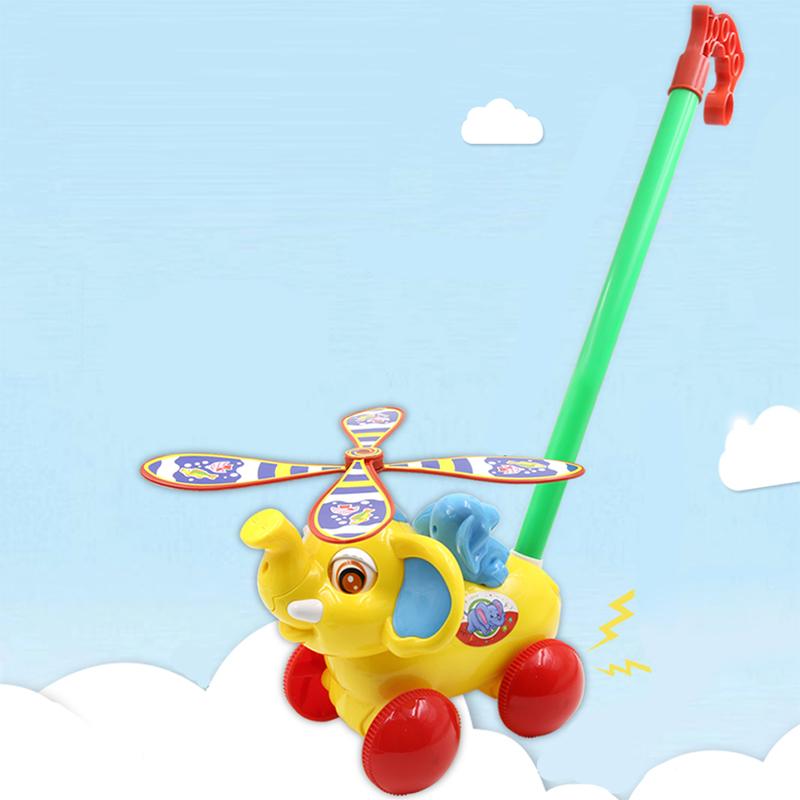 Детска карачка за бутане усмихнато слонче с перка