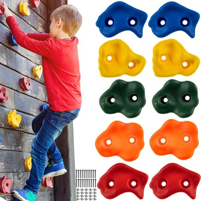 Камъни за катерене 10 броя комплект детски хватки, дръжки