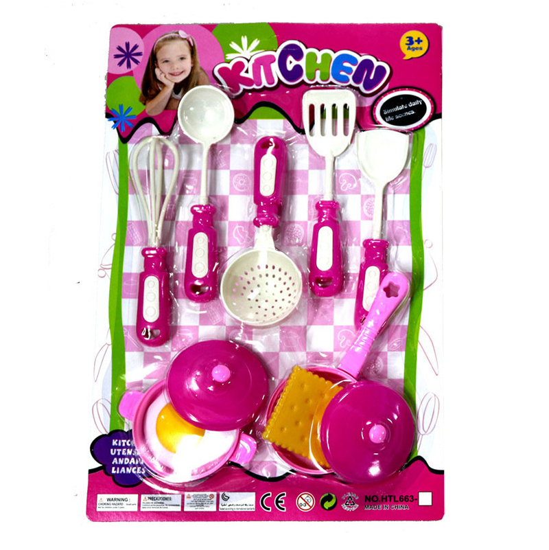 Детски кухненски комплект прибори и бисквита 7 броя