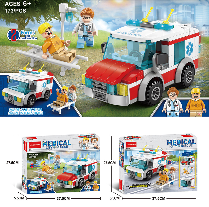 Детски конструктор Линейка, 173 части