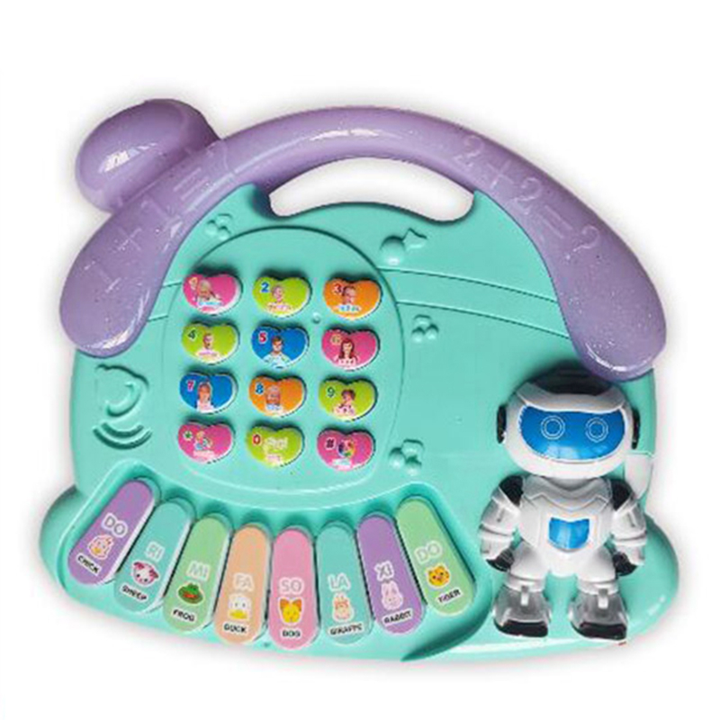 Детско пиано с интересна форма и робот, забавни звуци и мелодии