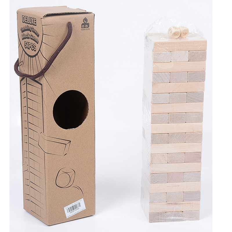 - Голяма дървена Дженга, 26см в подаръчна кутия