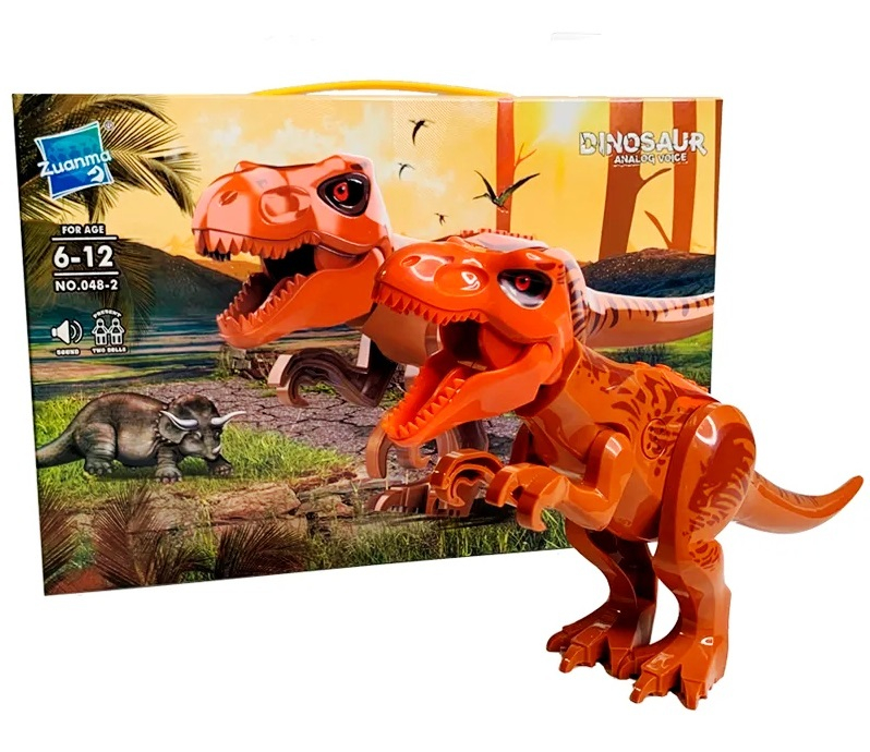 Конструктор динозавър със ЗВУК, Тиранозавър, Спинозавър, Zuanma
