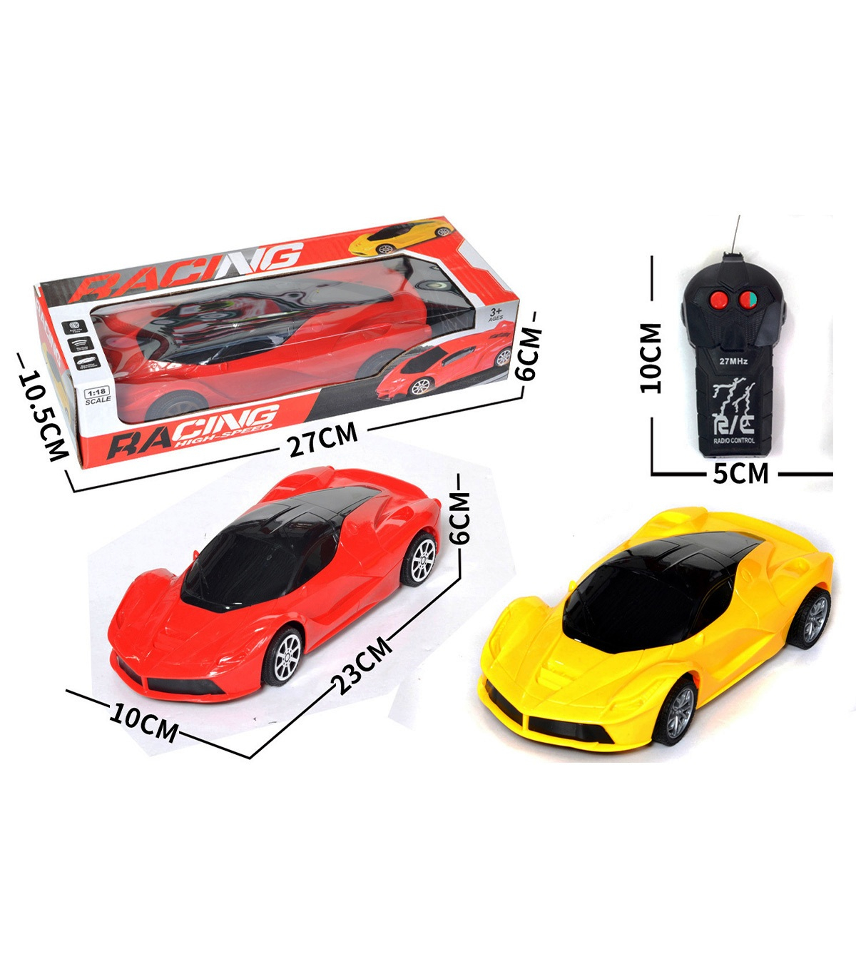 Спортна кола с дистанционно управление в 2 посоки, два цвята