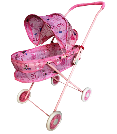 ГОЛЯМА Количка за кукли със зимен кош