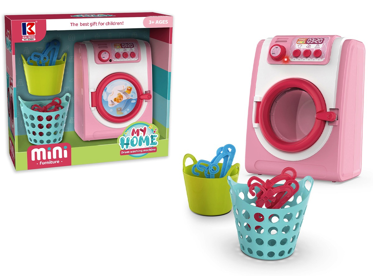 Пералня с отваряща се врата, с два коша и закачалка