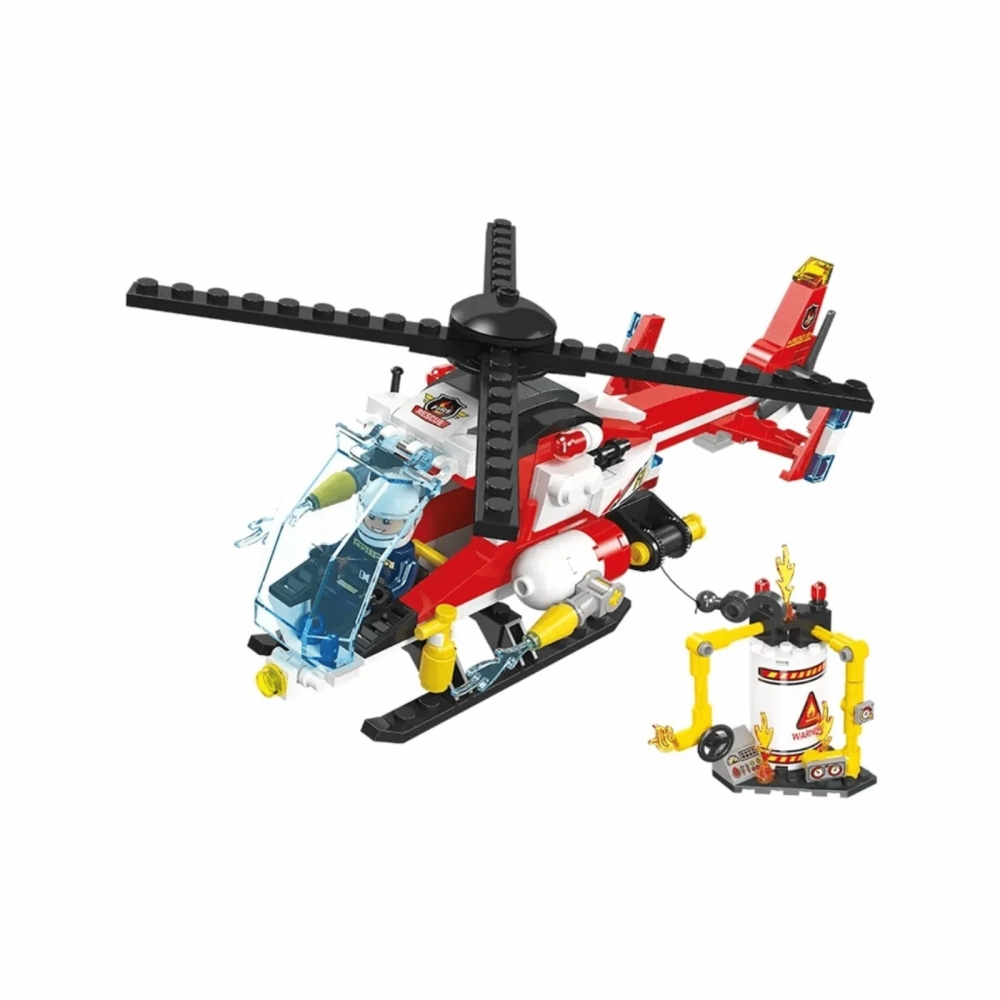 Конструктор хеликоптер пожарна 205 части тип лего