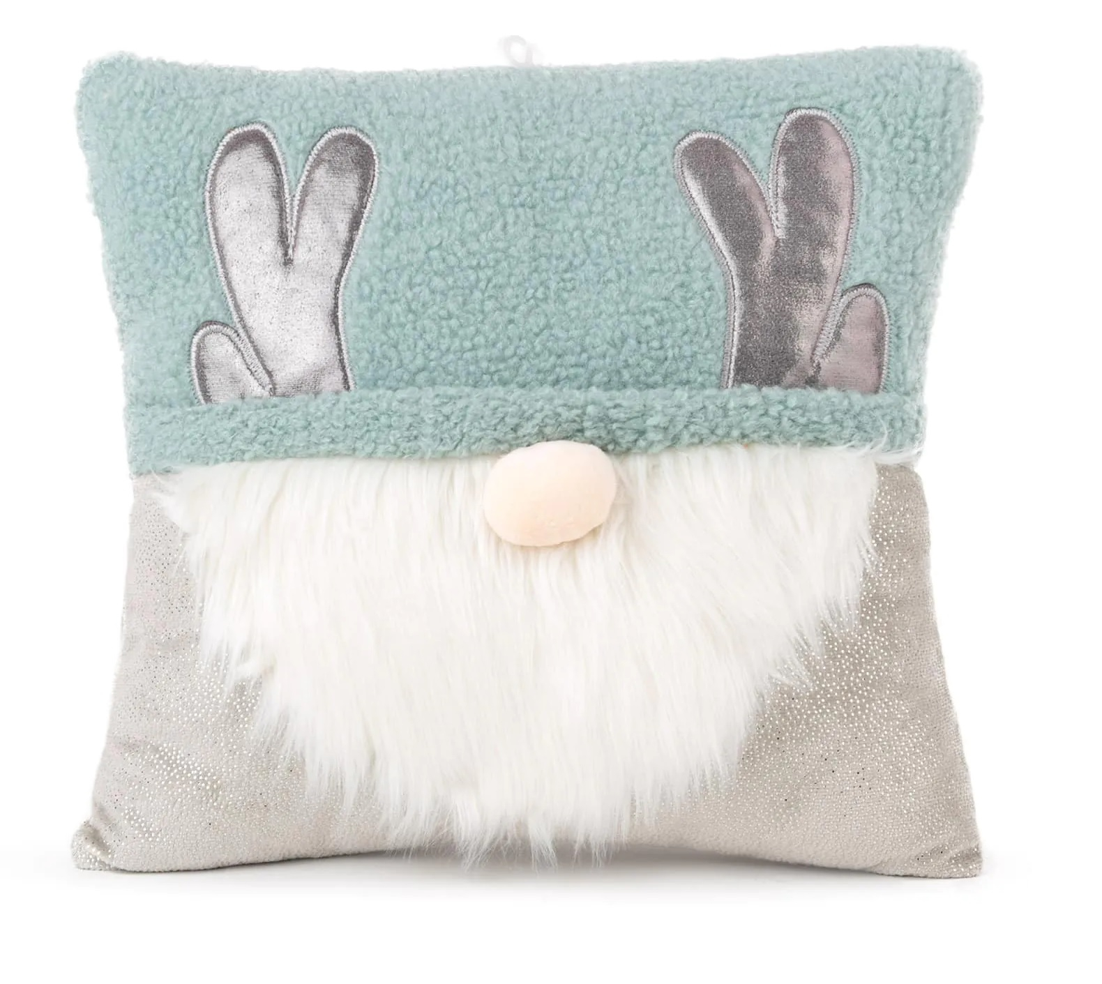 Коледна възглавница с рога и пухче, 30х30см