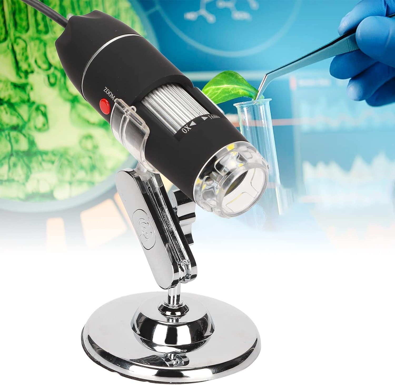 USB Цифров микроскоп, 1600 пъти увеличение