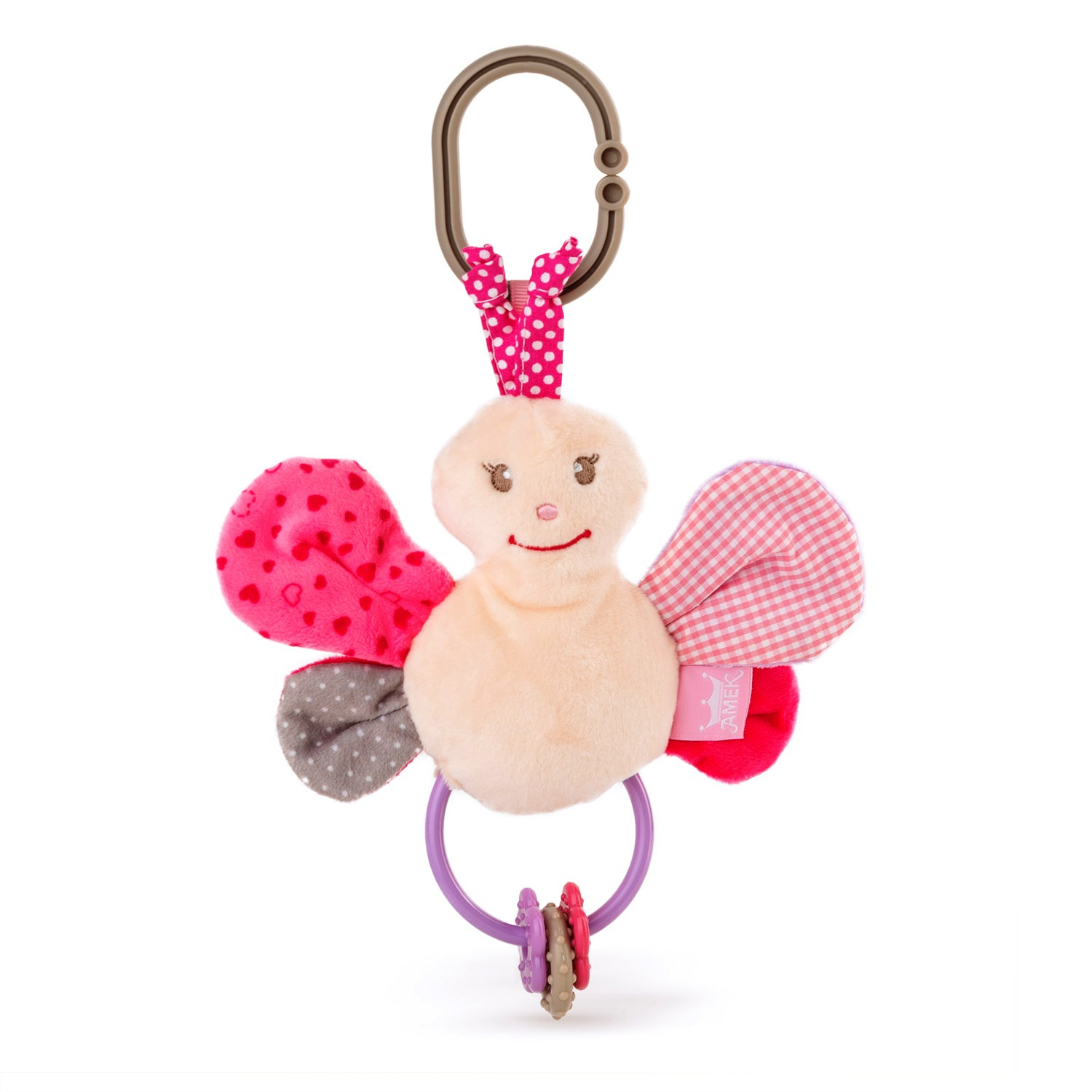 Дрънкалка пеперуда , 15см, Розов