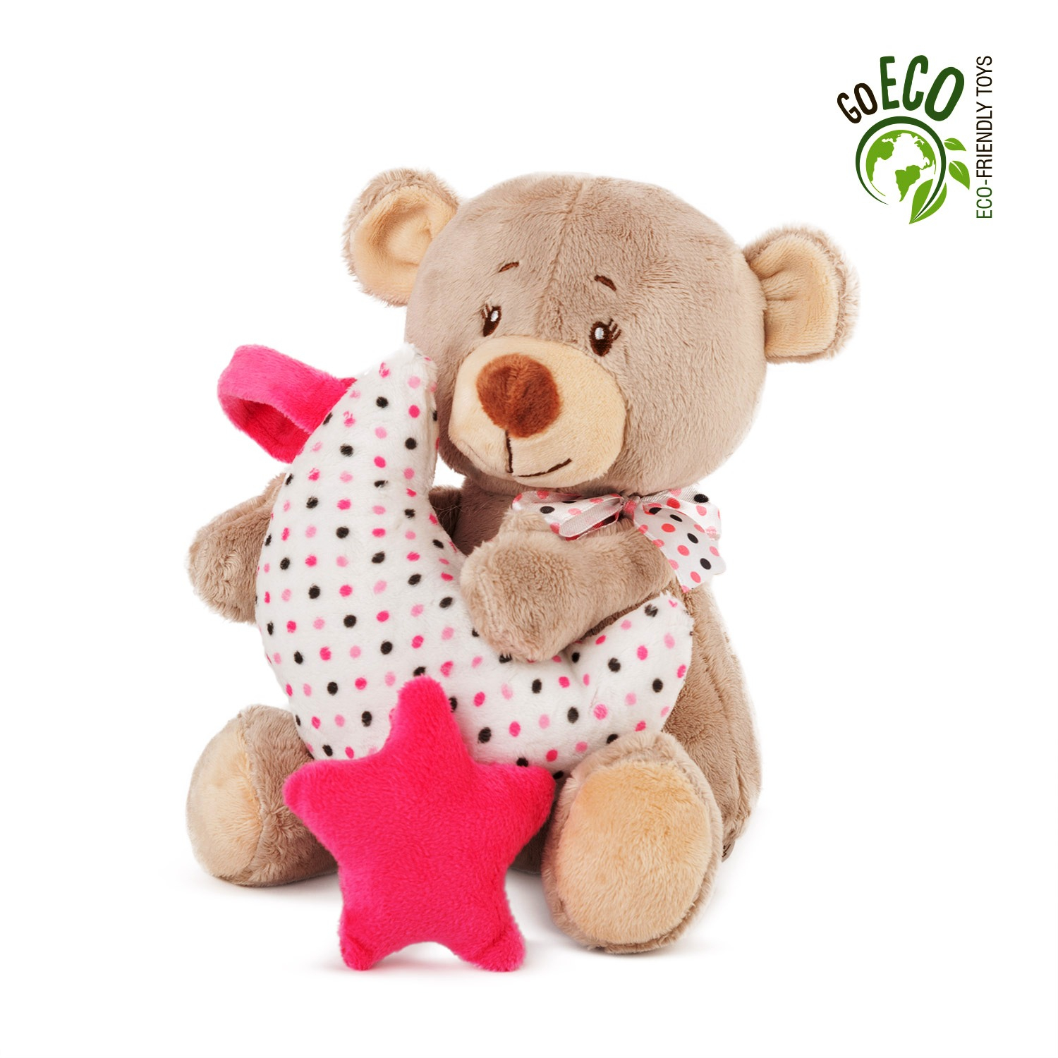 ЕКО Мече латерна с розова луна, 24см