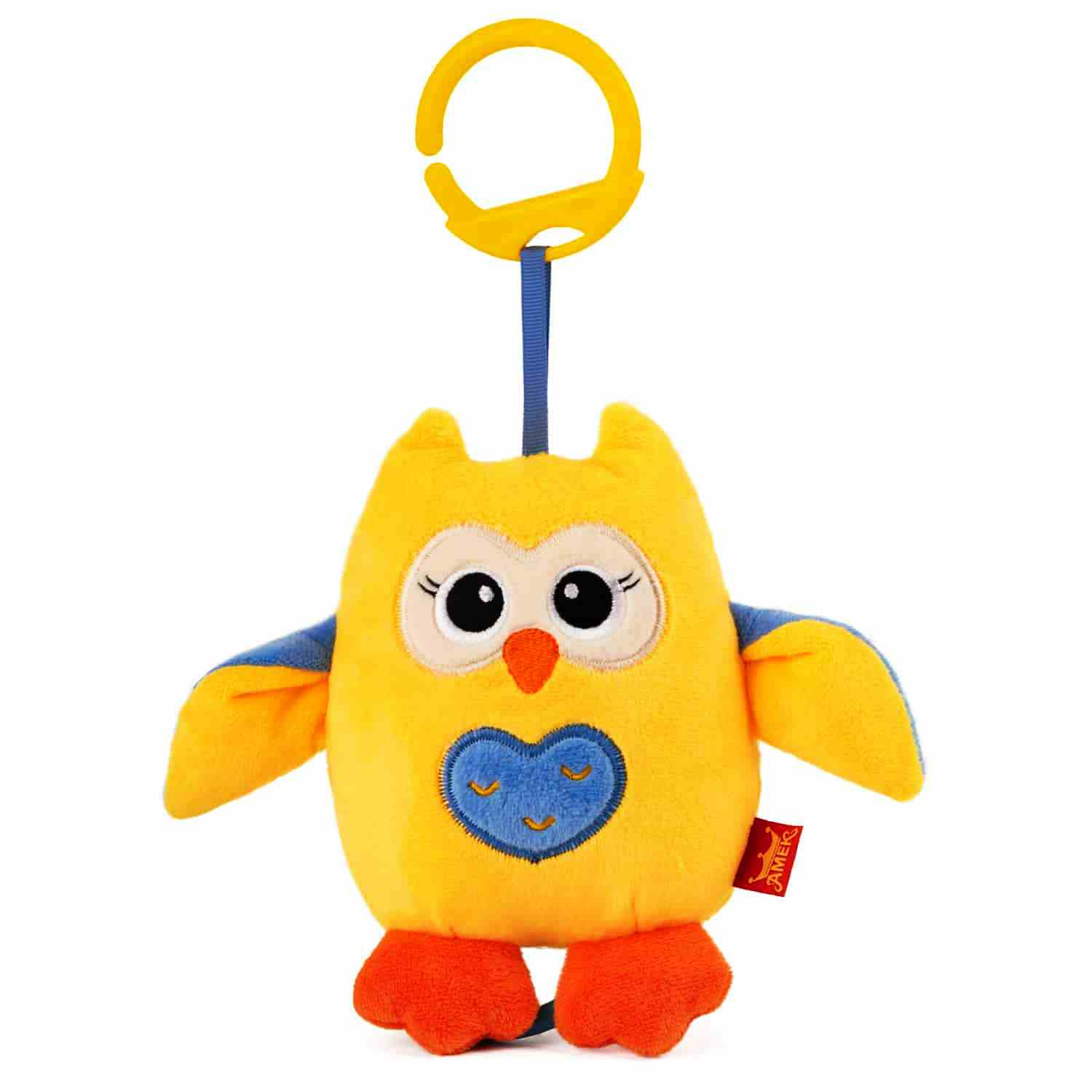 Латерна цветно бухалче, 15 см, Жълт