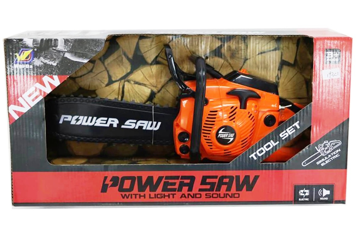 Голяма детска резачка за дърва, Звук и Светлини, Зелена