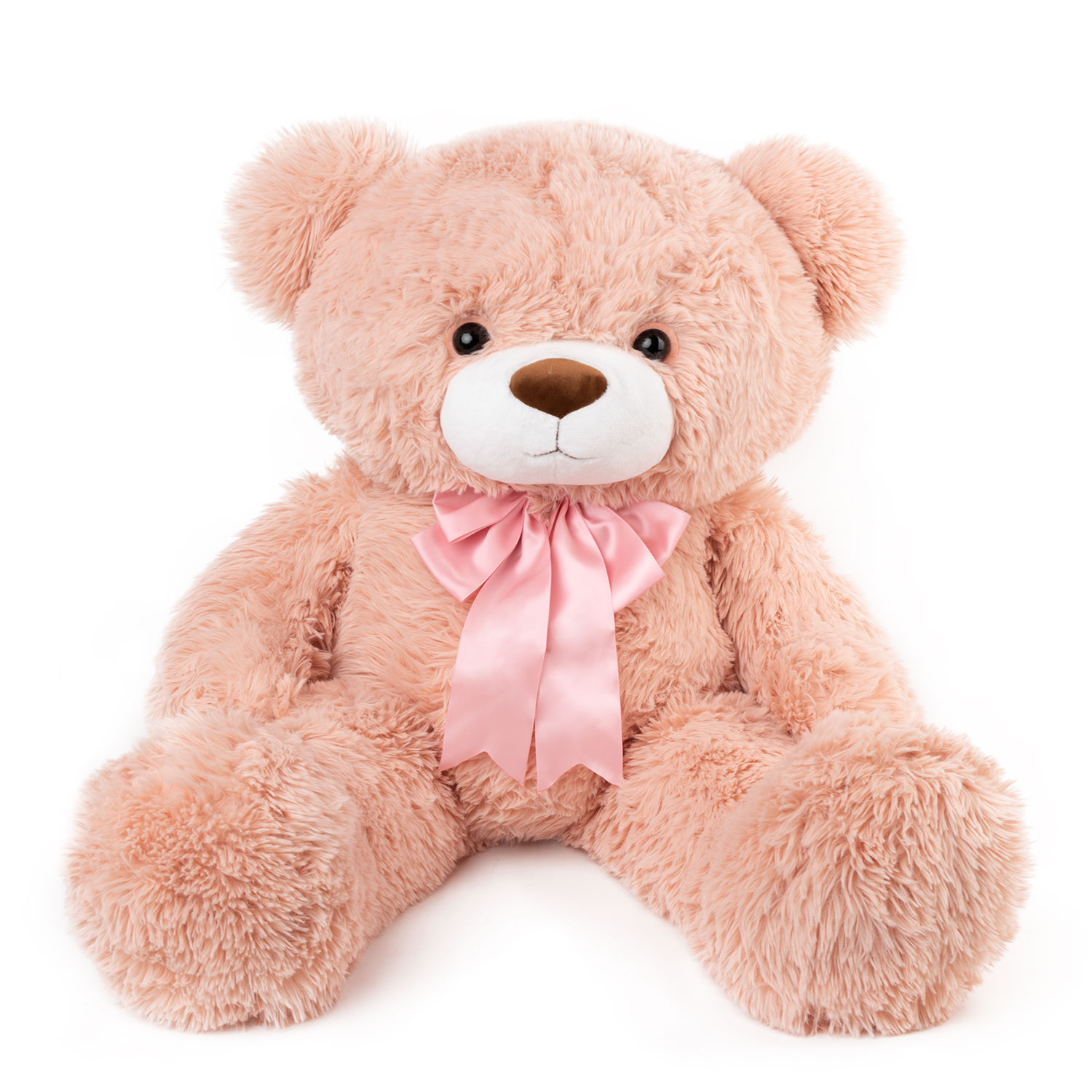Голямо плюшено мече с панделка, 100см Розов