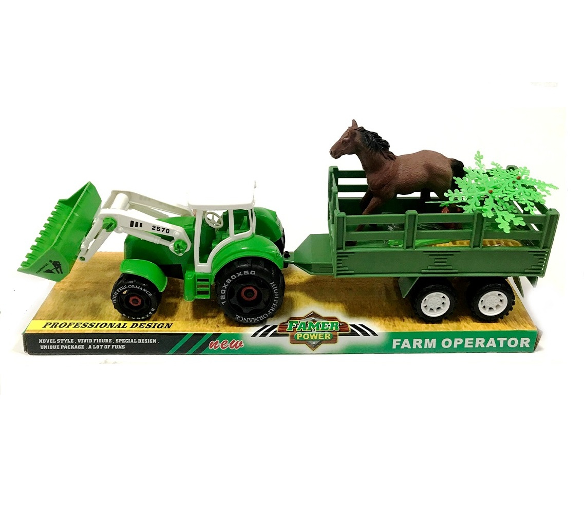 Трактор с ремарке и конче, разглобяем с инструменти