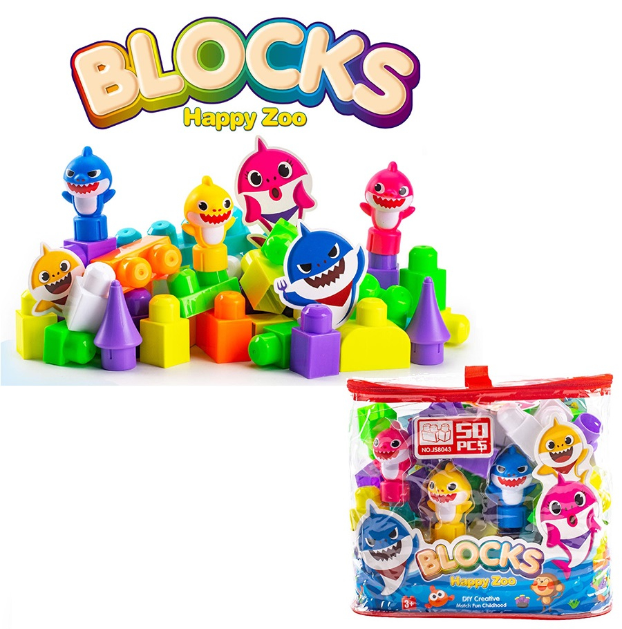 Конструктор с акули в чантичка, 50 части