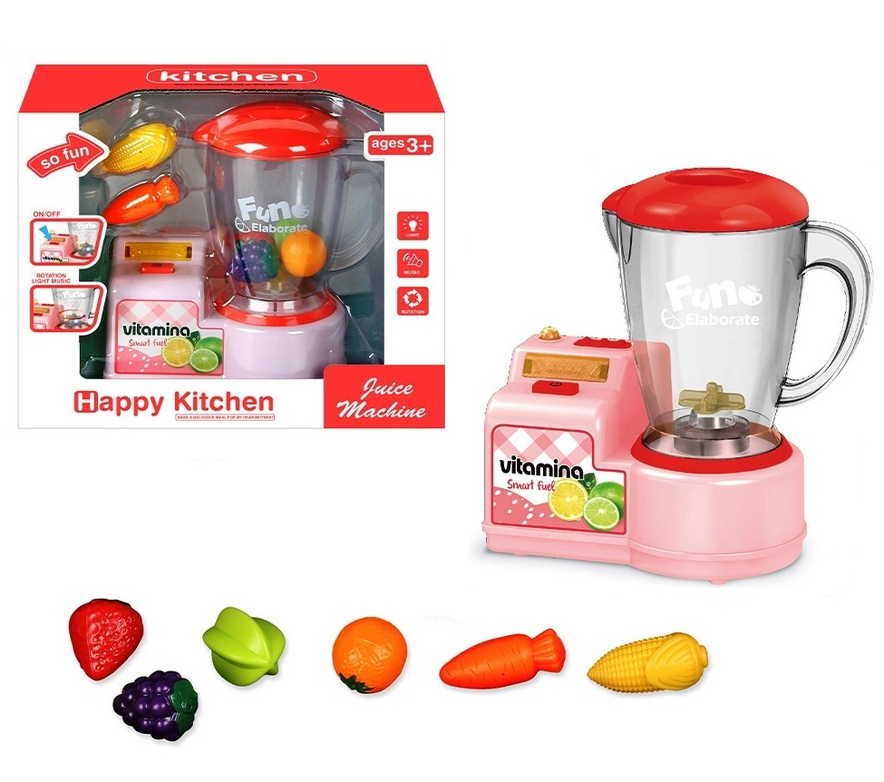 Блендер на батерии със звук, светлина и зеленчуци