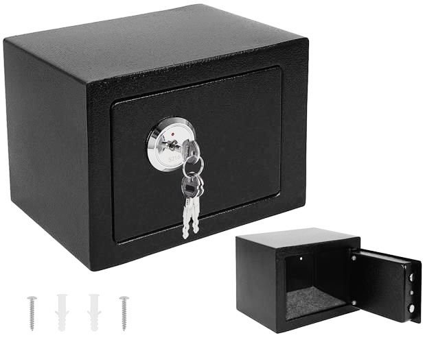 Сейф с ключове, Стоманена каса 23х17х17см