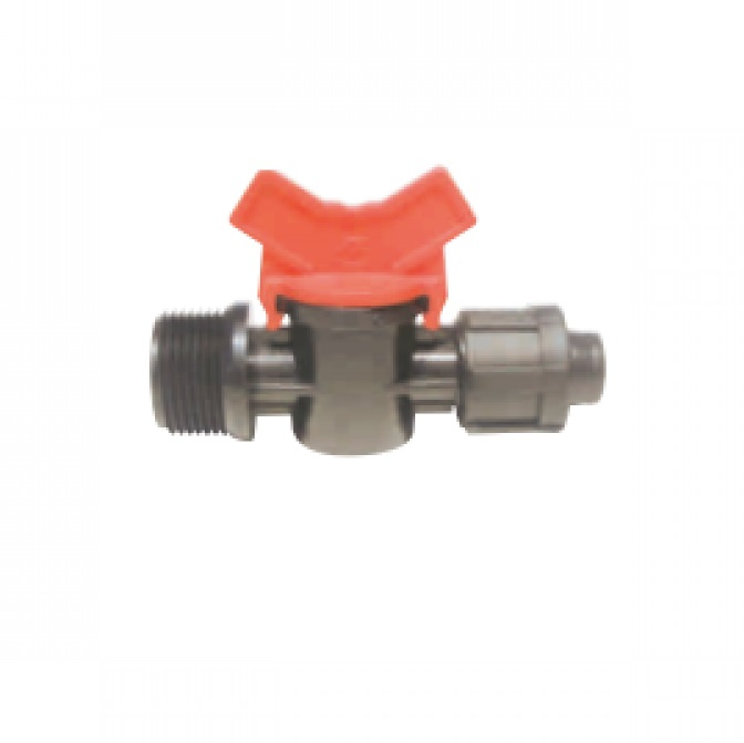 Водовземка с кран за капков лентов маркуч ф17х1/2 лейфлат